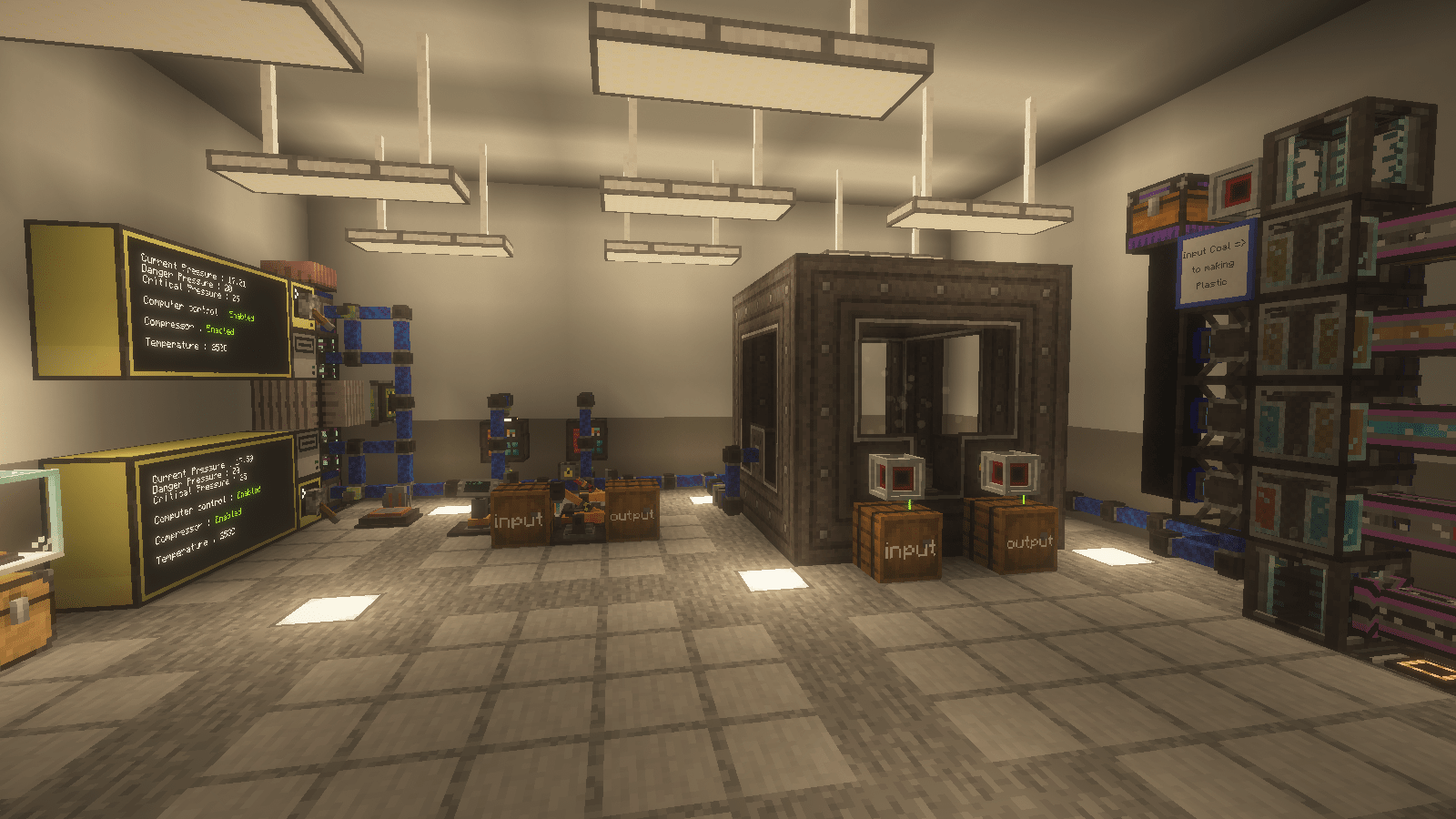 Screenshot from the Minecraft server